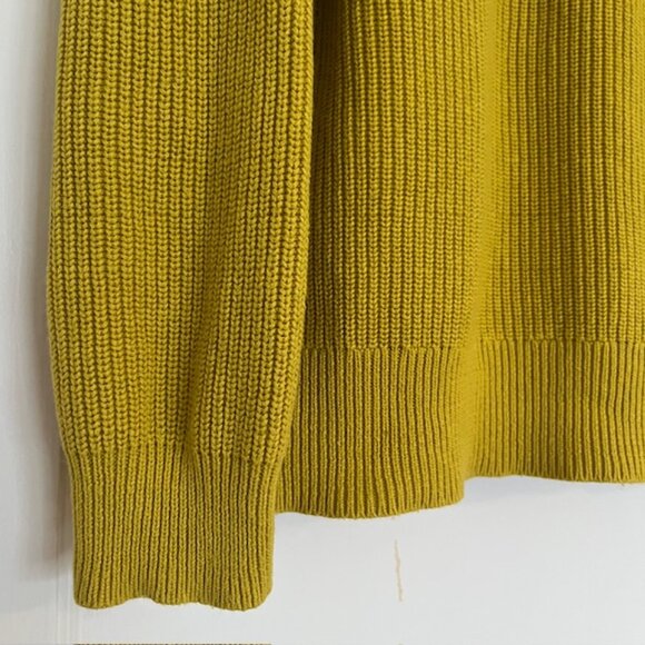 J. Crew V-neck Cotton Cashmere Cardigan in Rare Yellow-Green Colorway | Size M - Picture 7 of 9